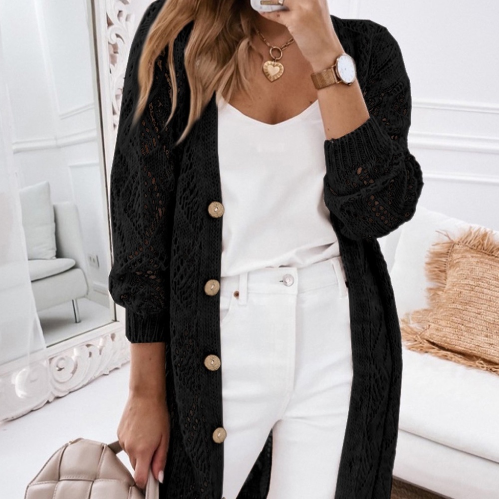 Black Knit Cardigan
